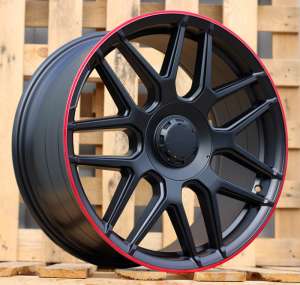 aluvanteet JIL Wheels B5318(IN7040)BlackMatt+RedLip(BMRL)MER(P2)